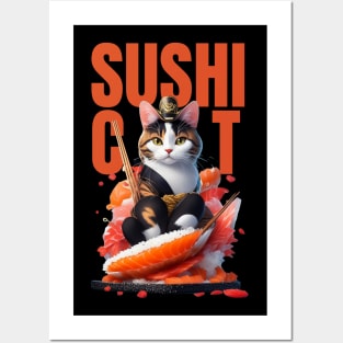 Sushi cat Posters and Art